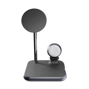 Беспроводное зарядное устройство Zens 4-in-1 Magnetic + Watch Aluminium Wireless Charger Black - цена, характеристики, отзывы, рассрочка, фото 1