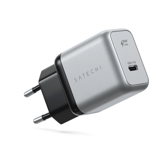 Мережевий зарядний пристрій Satechi 30W USB-C PD Gan Wall Charger Space Gray