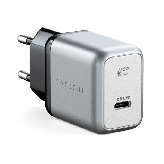 Мережевий зарядний пристрій Satechi 30W USB-C PD Gan Wall Charger Space Gray - ціна, характеристики, відгуки, розстрочка, фото 2