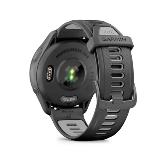 Спортивний годинник Garmin Forerunner 265 Black Bezel and Case w. Black/Powder Gray Silicone Band - ціна, характеристики, відгуки, розстрочка, фото 3