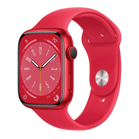 Apple Watch 8 + LTE 45mm (PRODUCT)RED Aluminum Case with (PRODUCT)RED Sport Band - ціна, характеристики, відгуки, розстрочка, фото 1
