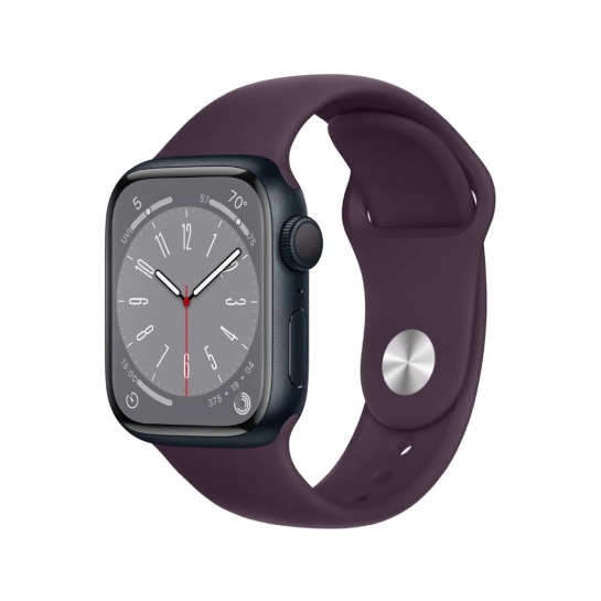 Apple Watch 8 41mm Midnight Aluminum Case with Elderberry Sport Band - ціна, характеристики, відгуки, розстрочка, фото 1