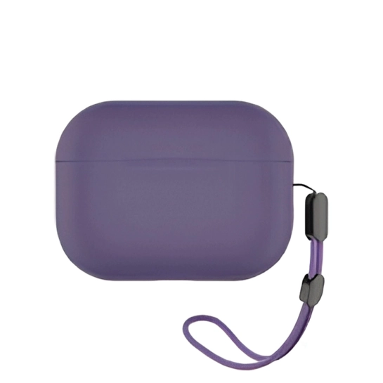 Чохол Blueo Liquid Silicone Case для Apple AirPods Pro 2 with Carbine Purple