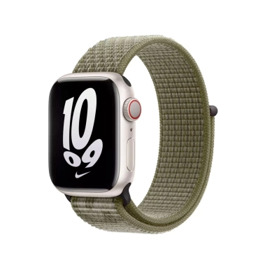 Ремешок Apple Nike Sport Loop for Apple Watch 38mm/40mm/41mm Sequoia/Pure Platinum - цена, характеристики, отзывы, рассрочка, фото 1