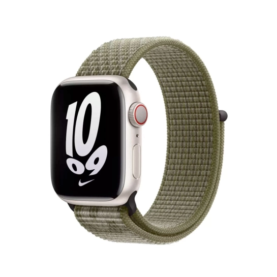 Ремешок Apple Nike Sport Loop for Apple Watch 38mm/40mm/41mm Sequoia/Pure Platinum
