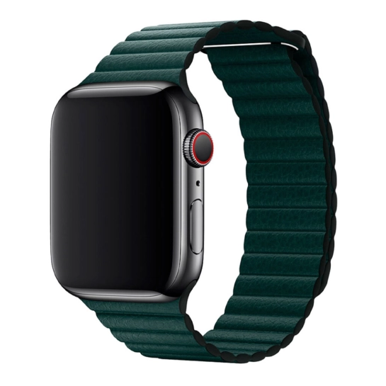 Ремешок Apple Leather Loop for Apple Watch 42mm/44mm/45mm/49mm Forest Green - M