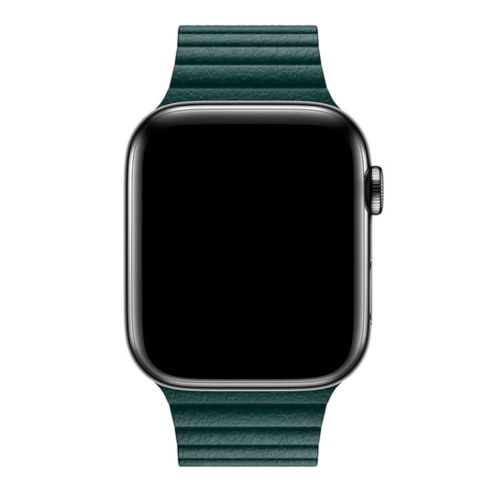 Ремешок Apple Leather Loop for Apple Watch 42mm/44mm/45mm/49mm Forest Green - M - цена, характеристики, отзывы, рассрочка, фото 2