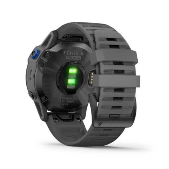 Спортивний годинник Garmin Fenix 6 Pro Solar Edition Black With Gray Band - ціна, характеристики, відгуки, розстрочка, фото 2