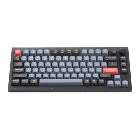 Клавиатура Keychron V1 84 Key QMK Gateron G PRO Blue Hot-Swap RGB Knob Frosted Black - цена, характеристики, отзывы, рассрочка, фото 5