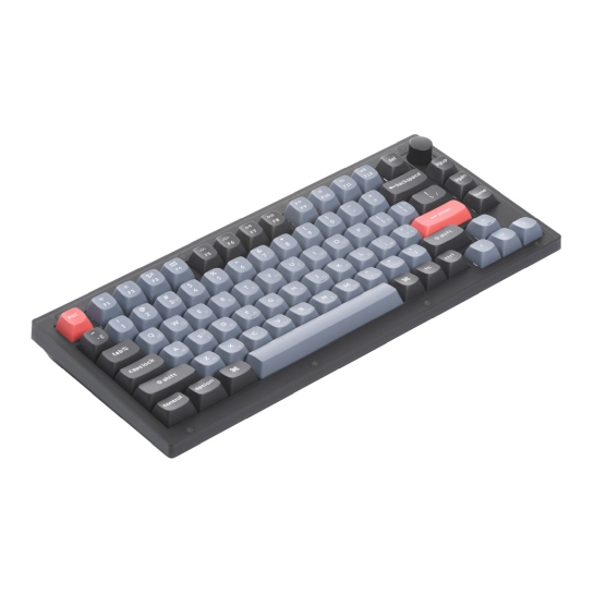 Клавіатура Keychron V1 84 Key QMK Gateron G PRO Blue Hot-Swap RGB Knob Frosted Black - ціна, характеристики, відгуки, розстрочка, фото 4