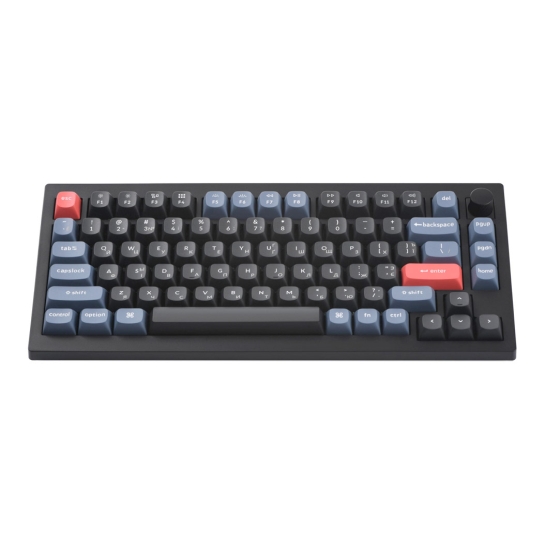 Клавіатура Keychron V1 84 Key QMK Gateron G PRO Red Hot-Swap RGB Knob Carbon Black - ціна, характеристики, відгуки, розстрочка, фото 5
