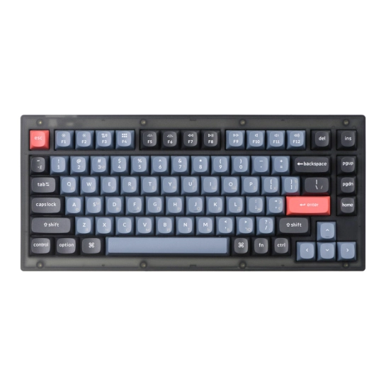 Клавіатура Keychron V1 84 Key QMK Gateron G PRO Red Hot-Swap RGB Frosted Black