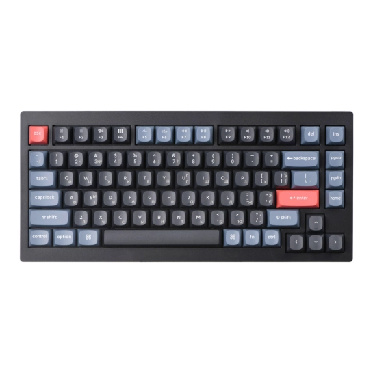 Клавиатура Keychron V1 84 Key QMK Gateron G PRO Red Hot-Swap RGB Carbon Black
