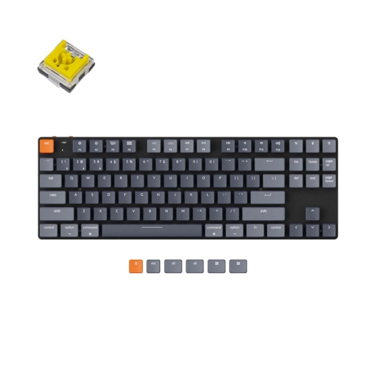 Клавиатура Keychron K1SE 87 Key Optical Banana White Led Hot-Swap Wireless UA Black - цена, характеристики, отзывы, рассрочка, фото 2