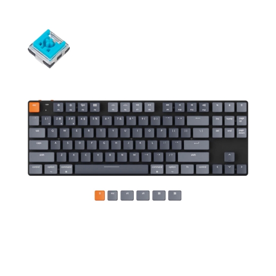 Клавіатура Keychron K1SE 87 Key Optical Blue White Led Hot-Swap Wireless UA Black - ціна, характеристики, відгуки, розстрочка, фото 4