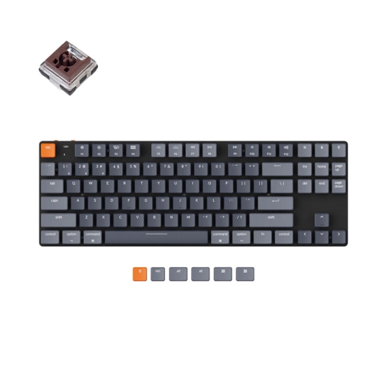 Клавіатура Keychron K1SE 87 Key Optical Brown White Led Hot-Swap Wireless UA Black - ціна, характеристики, відгуки, розстрочка, фото 3
