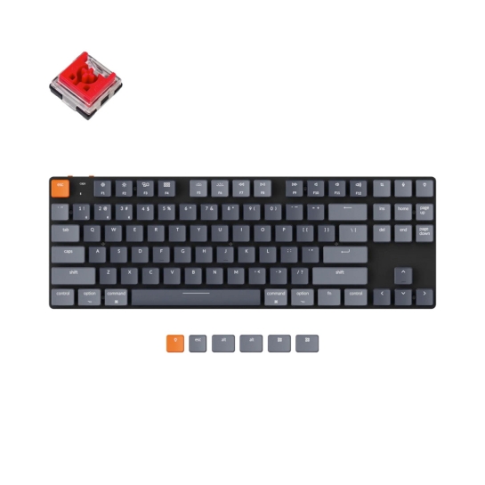 Клавіатура Keychron K1SE 87 Key Optical Red White Led Hot-Swap Wireless UA Black - ціна, характеристики, відгуки, розстрочка, фото 2