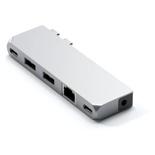 USB-хаб Satechi Aluminum USB-C Pro Hub Mini Adapter Silver - ціна, характеристики, відгуки, розстрочка, фото 1