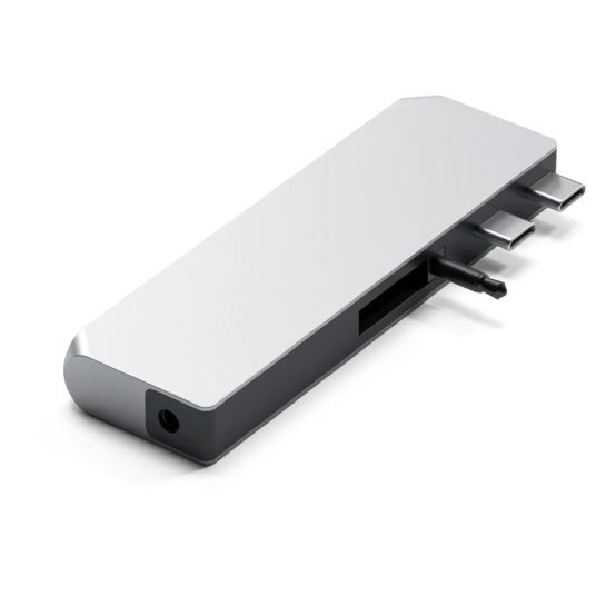 USB-хаб Satechi Aluminum USB-C Pro Hub Mini Adapter Silver - ціна, характеристики, відгуки, розстрочка, фото 2