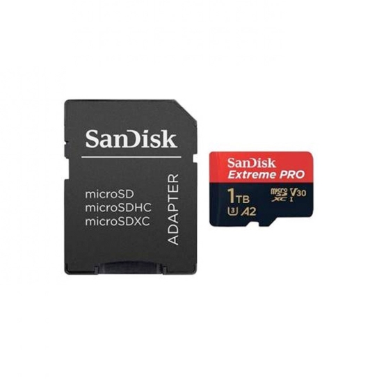 Карта памяти SanDisk 1 TB microSDXC UHS-I U3 Extreme Pro + SD Adapter - цена, характеристики, отзывы, рассрочка, фото 1