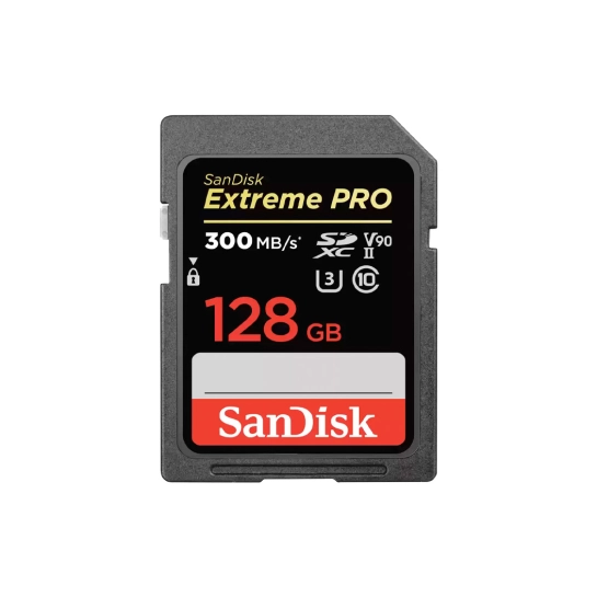 Карта памяти SanDisk 128GB SDXC UHS-II U3 V90 Extreme Pro
