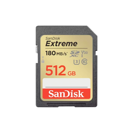 Карта пам'яті SanDisk 512GB SDXC UHS-I U3 V30 Extreme - цена, характеристики, отзывы, рассрочка, фото 1