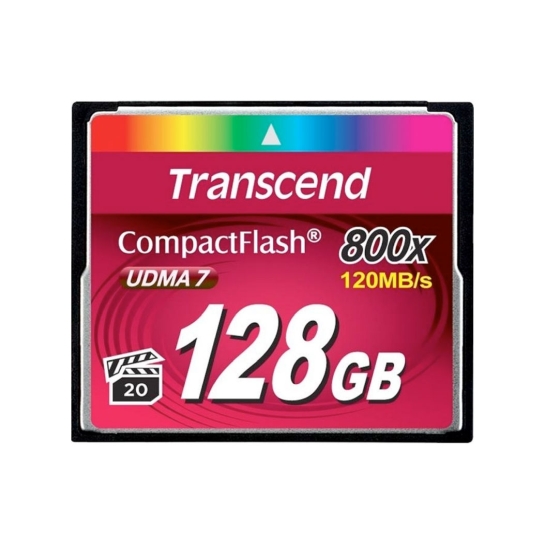 Карта памяти Transcend 128GB 800X CompactFlash Card - цена, характеристики, отзывы, рассрочка, фото 1