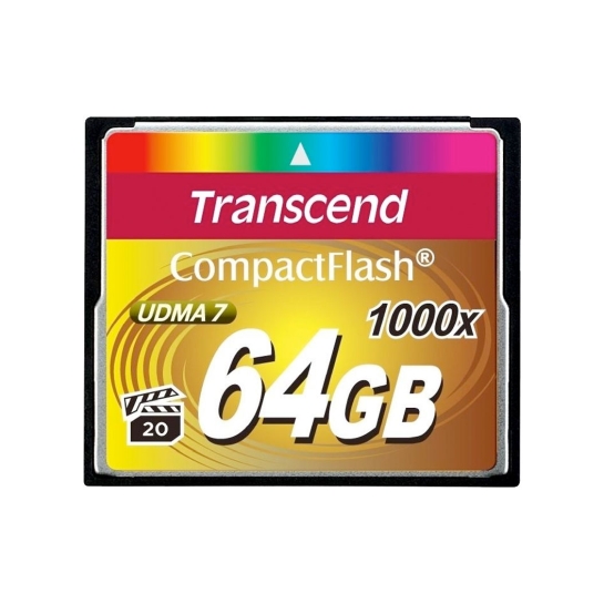Карта пам'яті Transcend 64GB 1000X CompactFlash Card - цена, характеристики, отзывы, рассрочка, фото 1