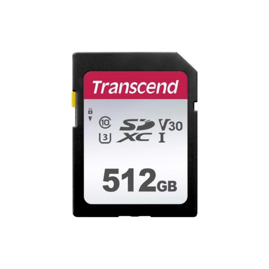 Карта пам'яті Transcend 512GB SDXC UHS-I U3 300S - цена, характеристики, отзывы, рассрочка, фото 1
