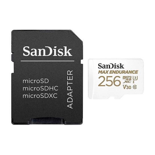 Карта памяти SanDisk 256GB microSDXC Max Endurance UHS-I U3 V30 + SD adapter