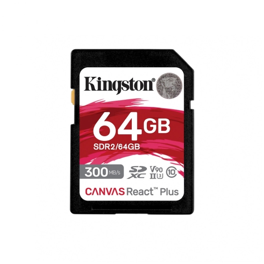 Карта памяти Kingston 64GB SDXC Class 10 UHS-II U3 Canvas React Plus - цена, характеристики, отзывы, рассрочка, фото 1