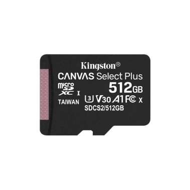 Карта памяти Kingston 512GB microSDXC Class 10 UHS-I U3 Canvas Select Plus