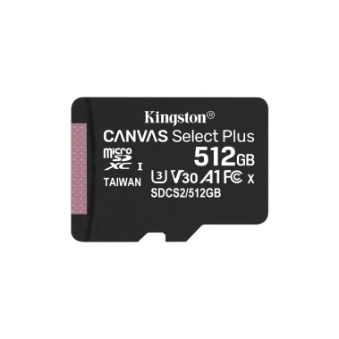Карта памяти Kingston 512GB microSDXC Class 10 UHS-I U3 Canvas Select Plus - цена, характеристики, отзывы, рассрочка, фото 1