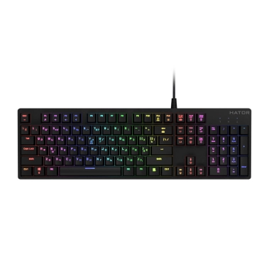 Клавіатура HATOR Rockfall EVO USB Optical Black - цена, характеристики, отзывы, рассрочка, фото 1