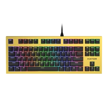 Клавіатура HATOR Skyfall TKL PRO Yellow - цена, характеристики, отзывы, рассрочка, фото 1