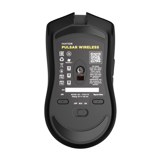 Миша Hator Pulsar Wireless Black - ціна, характеристики, відгуки, розстрочка, фото 5