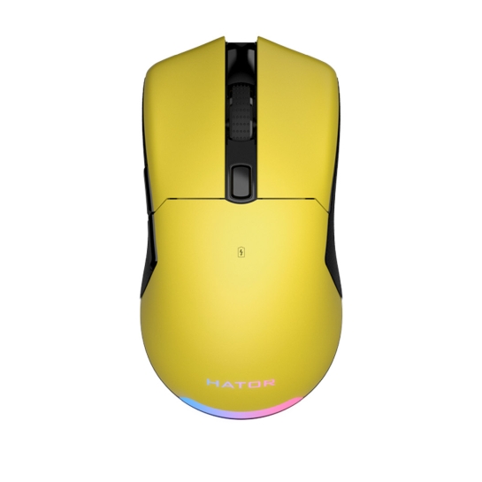 Миша Hator Pulsar Wireless Yellow - ціна, характеристики, відгуки, розстрочка, фото 1