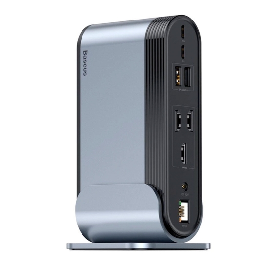 USB-хаб Baseus Multifunctional Working Station Three-Screen Gray - ціна, характеристики, відгуки, розстрочка, фото 1