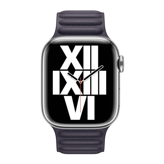 Ремінець Apple Leather Link for Apple Watch 42mm/44mm/45mm/49mm Ink - M/L