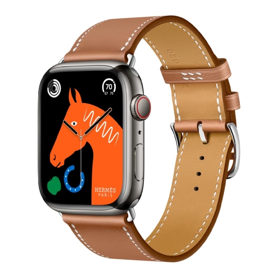 Apple Watch 8 + LTE 45mm Hermès Space Black Stainless Steel Case with Gold Single Tour - цена, характеристики, отзывы, рассрочка, фото 1