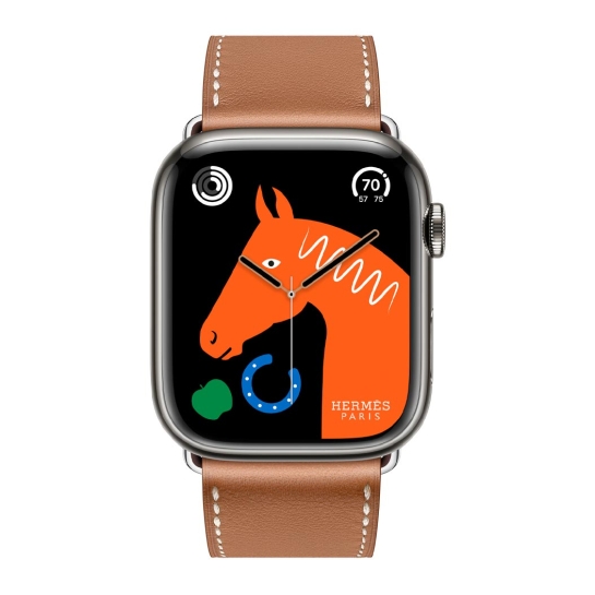 Apple Watch 8 + LTE 45mm Hermès Space Black Stainless Steel Case with Gold Single Tour - цена, характеристики, отзывы, рассрочка, фото 2