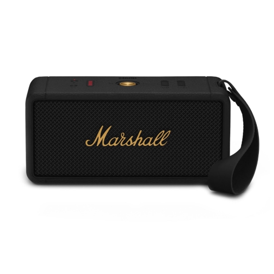 Портативна акустика Marshall Middleton Black and Brass - ціна, характеристики, відгуки, розстрочка, фото 1