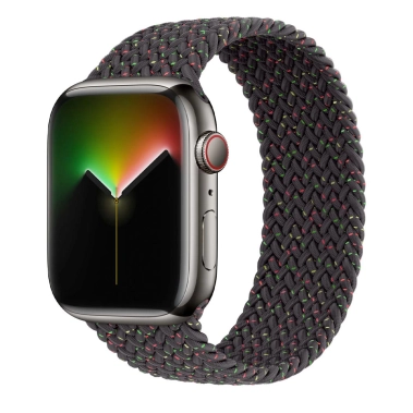Ремешок Apple Watch Braided Solo Loop 42mm/44mm/45mm/49mm Black Unity - Size 6 - цена, характеристики, отзывы, рассрочка, фото 1