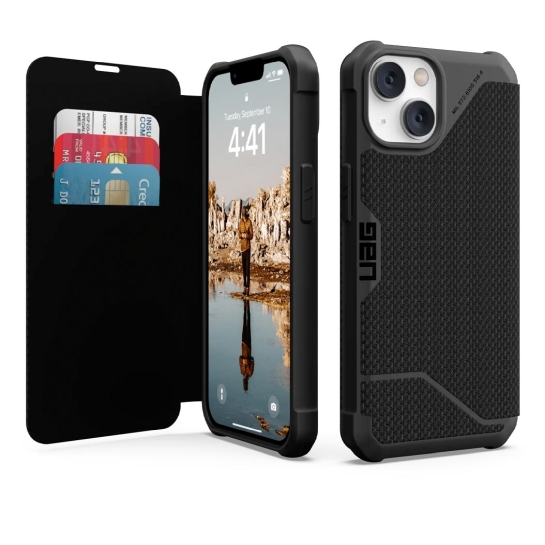 Чехол UAG Metropolis Case for iPhone 14 Kevlar Black - цена, характеристики, отзывы, рассрочка, фото 5