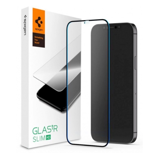 Скло Spigen для iPhone 12 mini FC Black HD Clear - ціна, характеристики, відгуки, розстрочка, фото 1