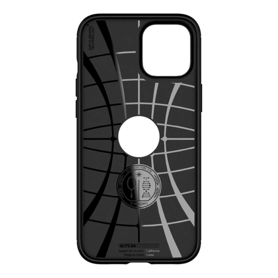 Чехол Spigen Rugged Armor Case for iPhone 12/12 Pro Matte Black - цена, характеристики, отзывы, рассрочка, фото 3
