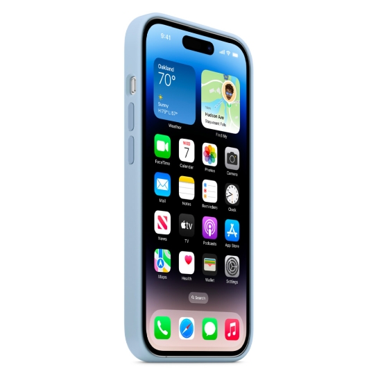 Чохол Apple Silicone Case with MagSafe for iPhone 14 Pro Sky - ціна, характеристики, відгуки, розстрочка, фото 3