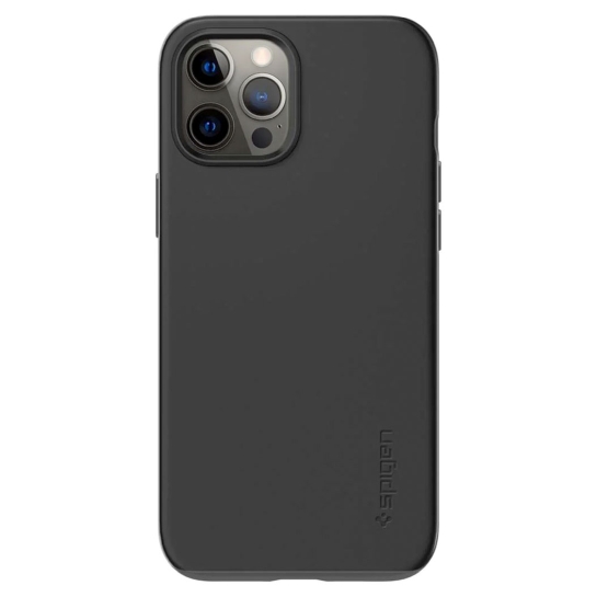 Чохол Spigen Thin Fit Case for iPhone 12 Pro Max Black - цена, характеристики, отзывы, рассрочка, фото 1