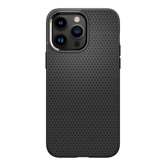Чехол Spigen Liquid Air Case for iPhone 14 Pro Matte Black - цена, характеристики, отзывы, рассрочка, фото 1