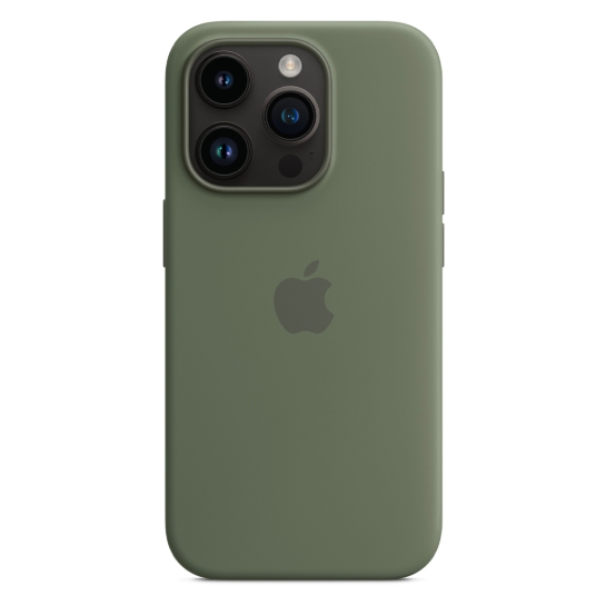 Чехол Apple Silicone Case with MagSafe for iPhone 14 Pro Olive - цена, характеристики, отзывы, рассрочка, фото 1